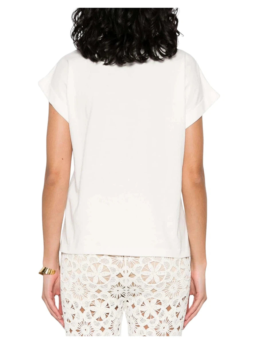 T-Shirt con Logo Oval T Ricamato-Marella-T-shirt-Vittorio Citro Boutique