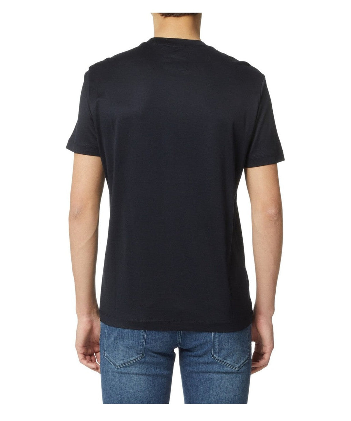 T-shirt in Lyocell e Cotone con Logo-Emporio Armani-T-shirt-Vittorio Citro Boutique