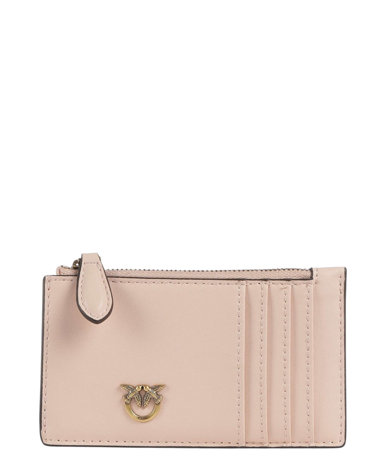 Portacarte Pinko Airone in pelle di vacchetta