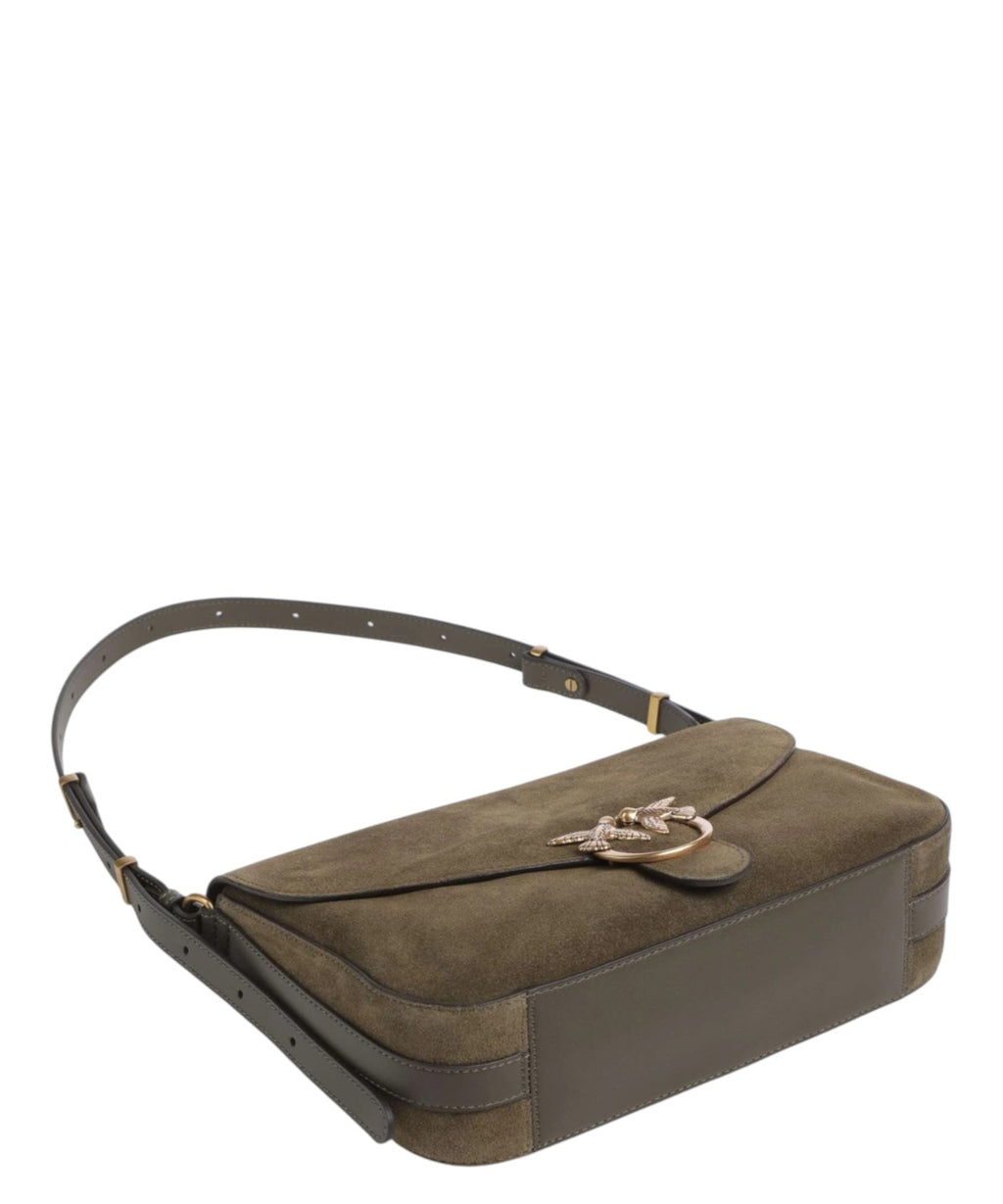 Sac à main pour femme Pinko Love Bag Satchel Media en daim