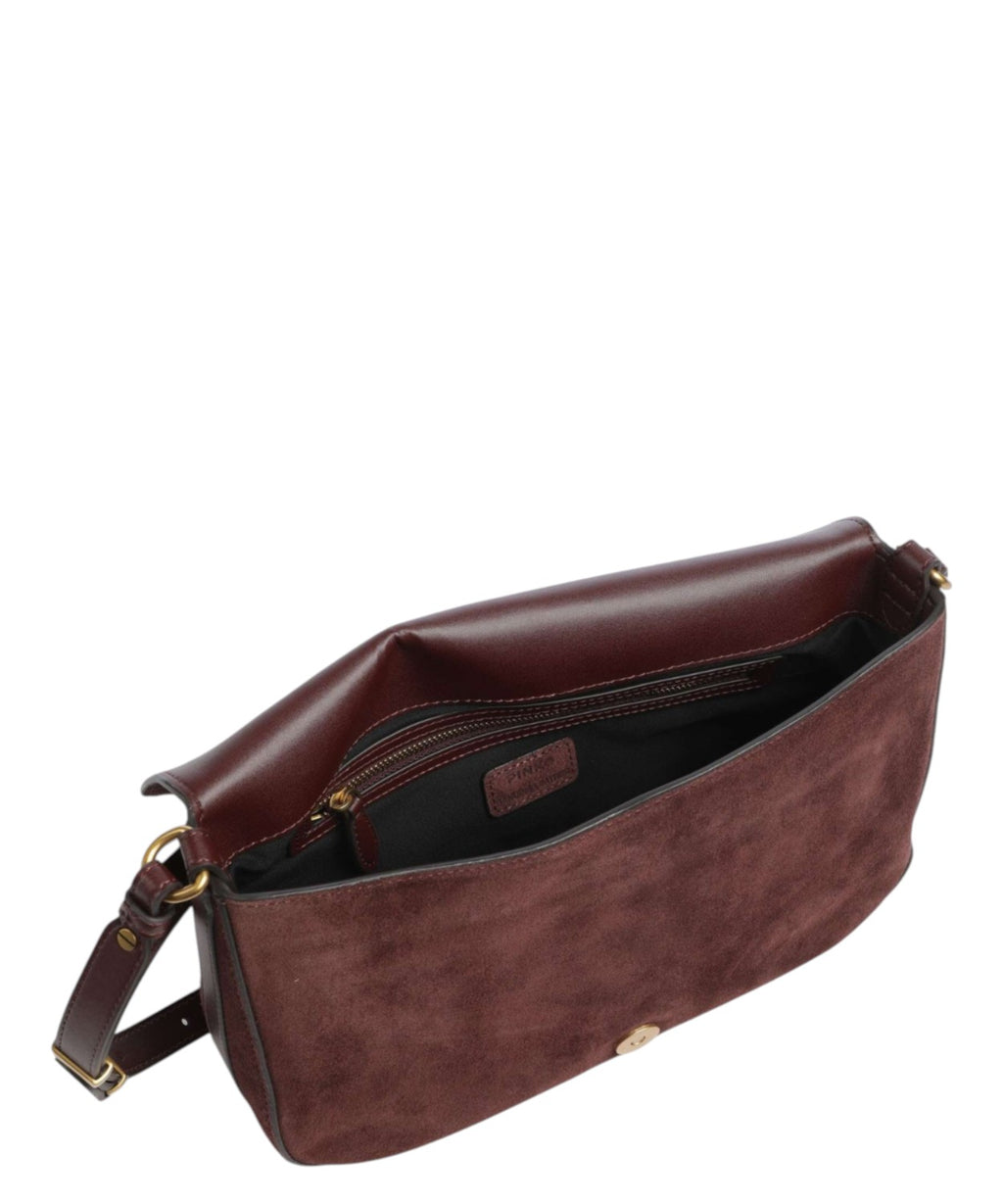 Sac à main pour femme Pinko Love Bag Satchel Media en daim