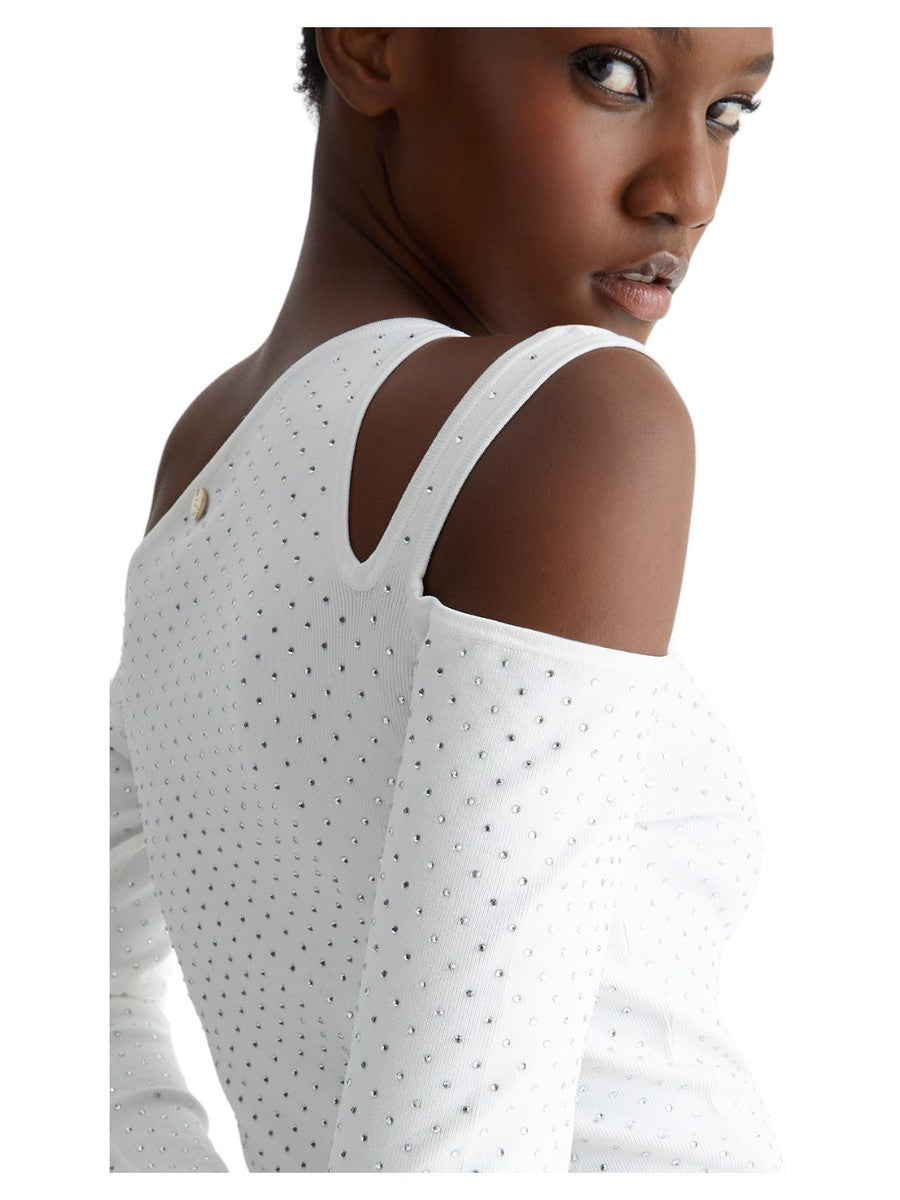 Maglia con strass e cut out-Liu-Jo-Maglieria-Vittorio Citro Boutique