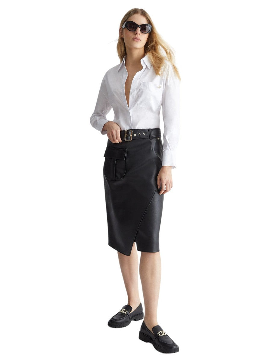 Camicia Bianca Over Fit Liu Jo in Popeline di Cotone Stretch-Liu-Jo-Camicie-Vittorio Citro Boutique