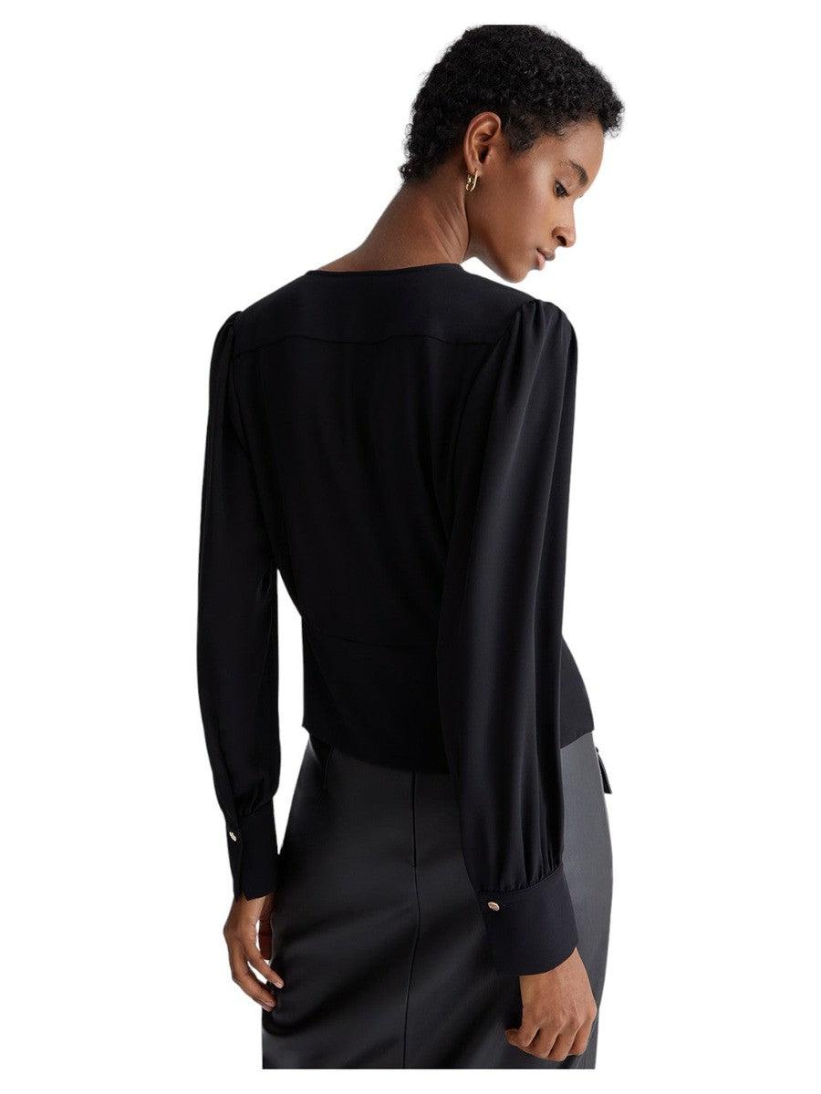 Blusa Elegante in Georgette con Scollo a V-Liu-Jo-Camicie-Vittorio Citro Boutique