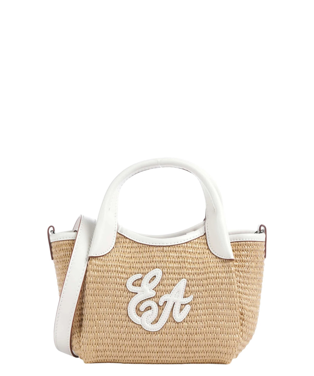 Sac Mini Emporio Armani en paille tressée
