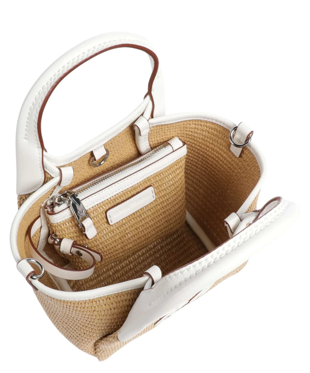Sac Mini Emporio Armani en paille tressée