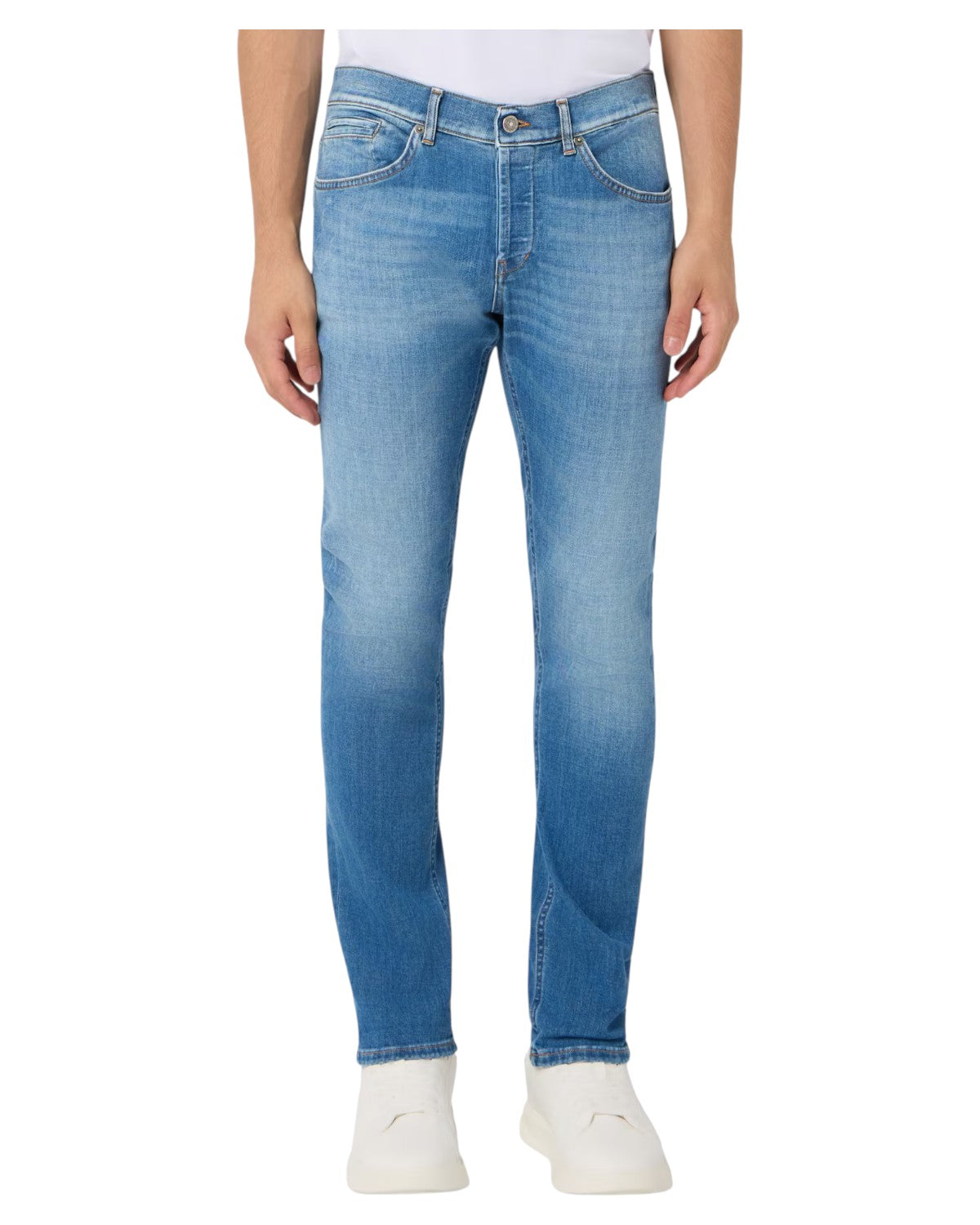 Jeans Dondup George Skinny Fit in Denim Stretch Blu Medio-Dondup-Jeans-Vittorio Citro Boutique