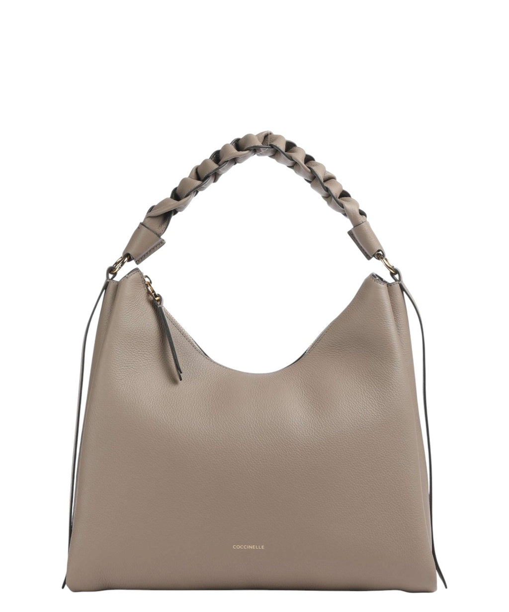 Sac Boheme Medium en cuir Double avec poignée tressée