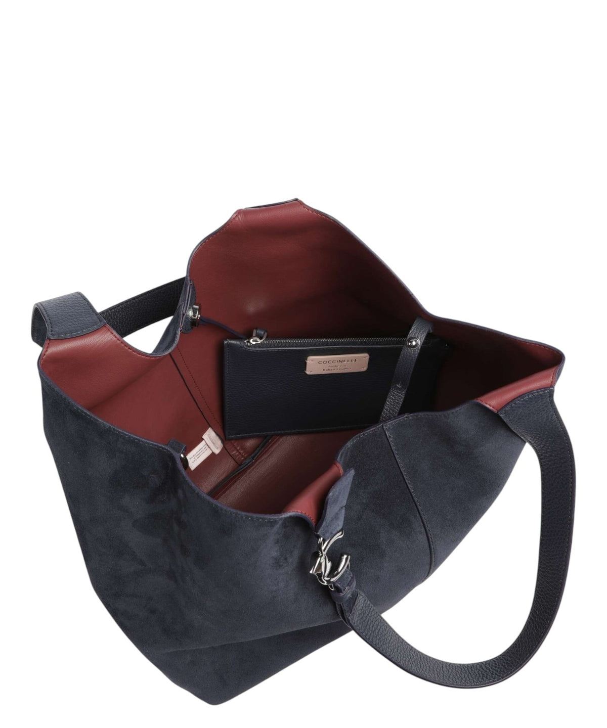 Coccinelle C-Easy Large en daim et cuir grainé