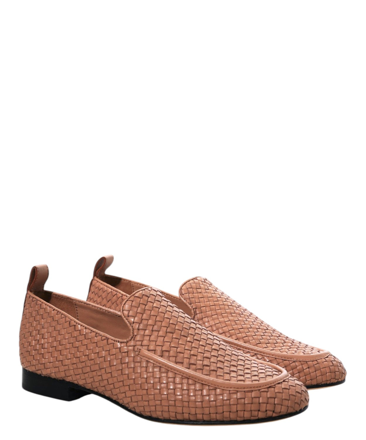Mocassins en cuir tressé pour femme JVAM