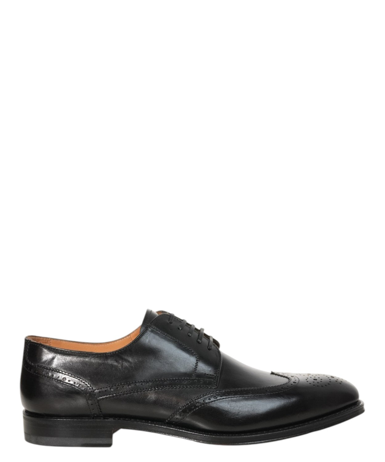 Derby stringata en cuir avec queue d'hirondelle élégante