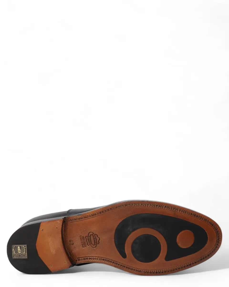 Scarpe Stringate in Pelle Crust Blu-Graziano Salvatelli-Stringate-Vittorio Citro Boutique