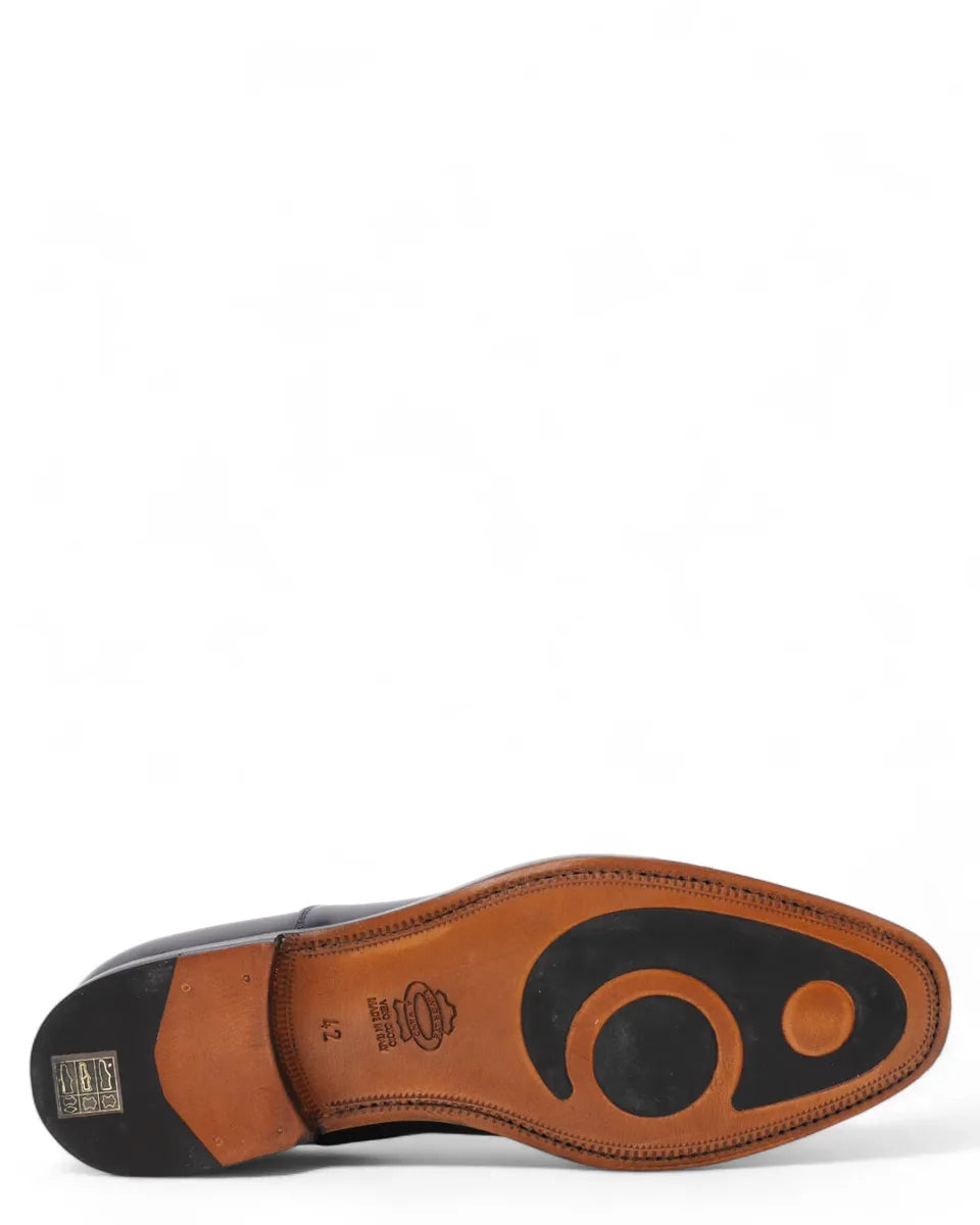 Scarpe Derby in Pelle Antik Blu-Graziano Salvatelli-Stringate-Vittorio Citro Boutique
