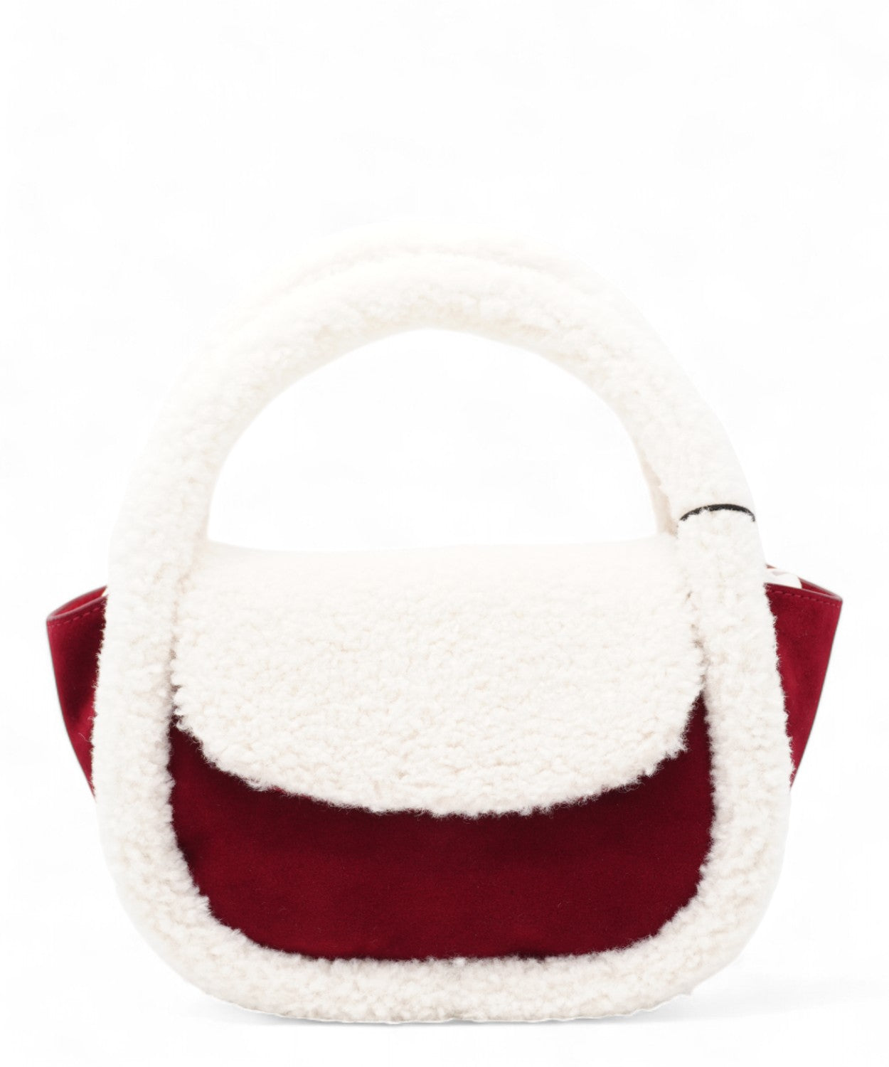 Borsa Gilda Mutton in suede ed eco-shearling-Mc2 Saint Barth-Borse a mano-Vittorio Citro Boutique