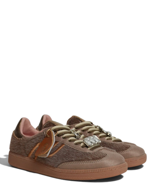 Sneakers Primabase donna in cavallino con charms
