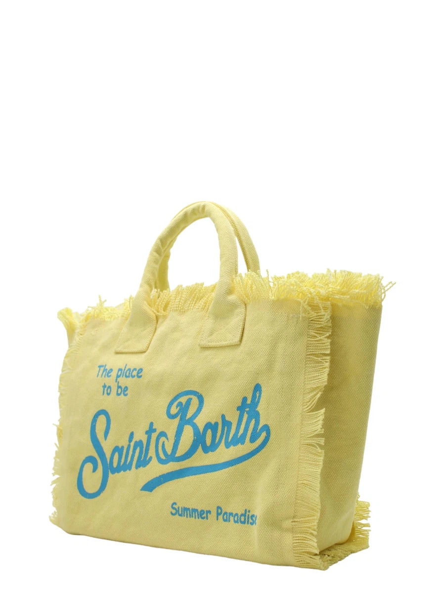 Borsa Colette in tela di cotone gialla-Mc2 Saint Barth-Borse a mano-Vittorio Citro Boutique