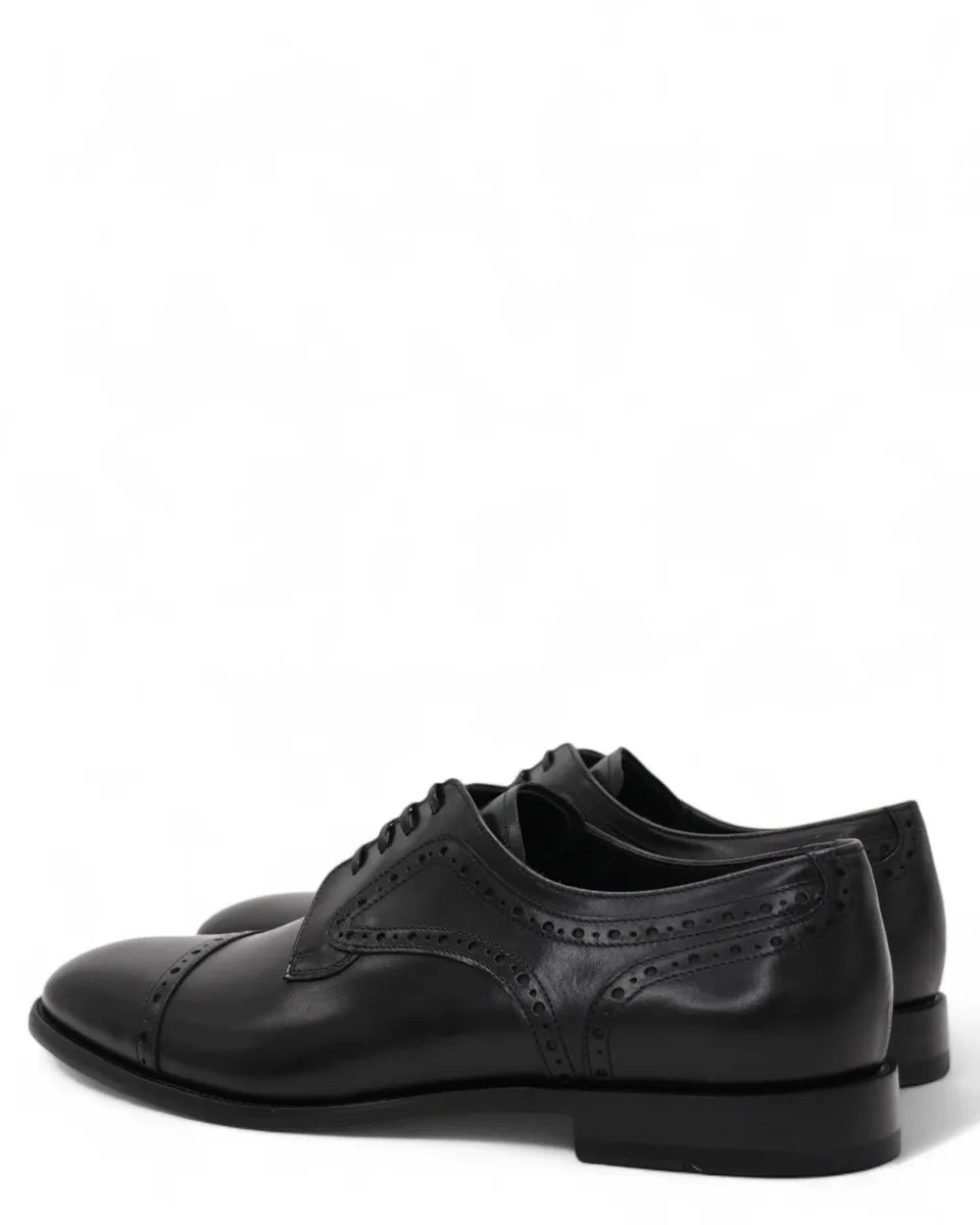 Scarpe Derby in Vitello Nero-Graziano Salvatelli-Stringate-Vittorio Citro Boutique