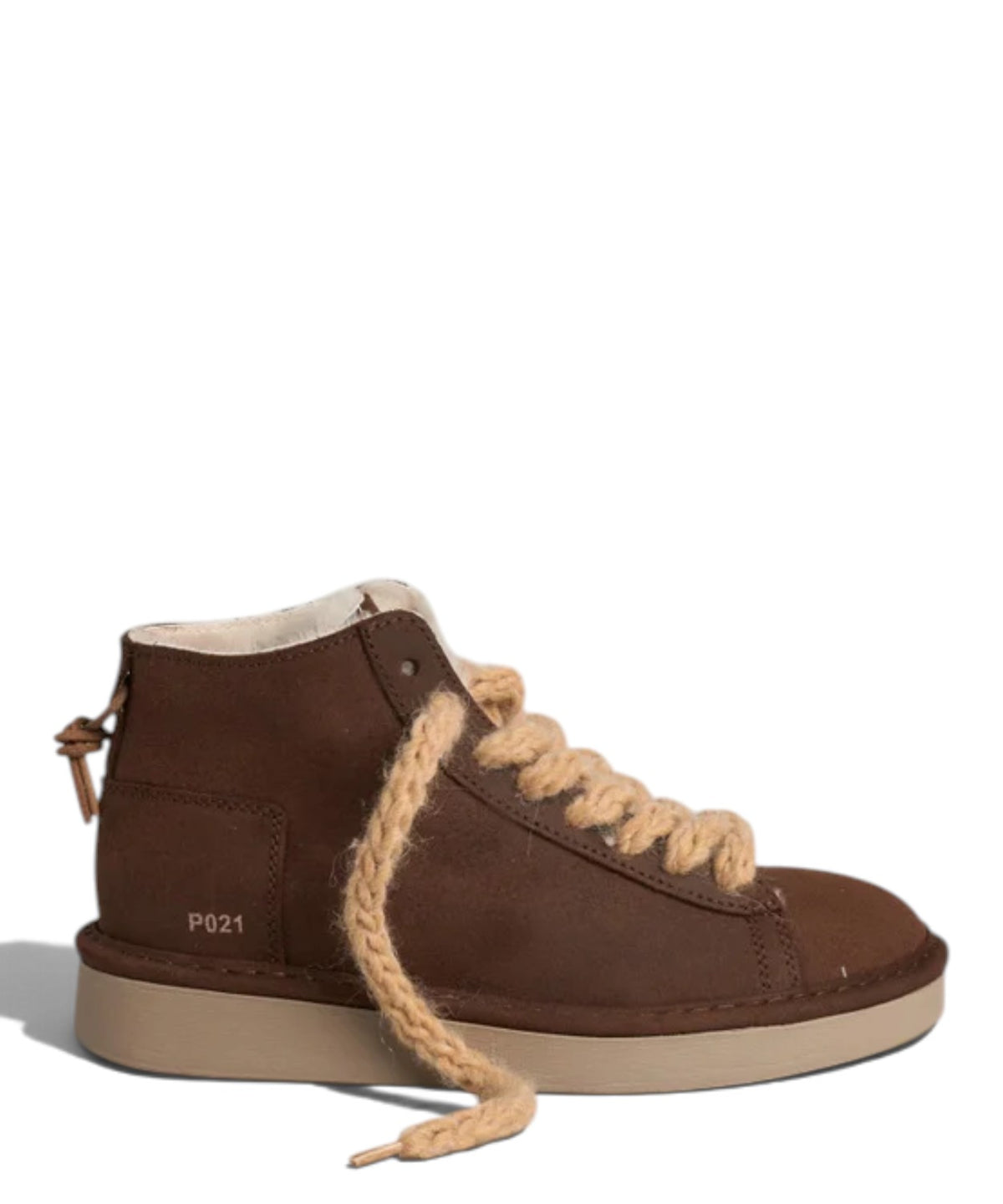 Panchic P021 boots montants femme en daim ciré cacao