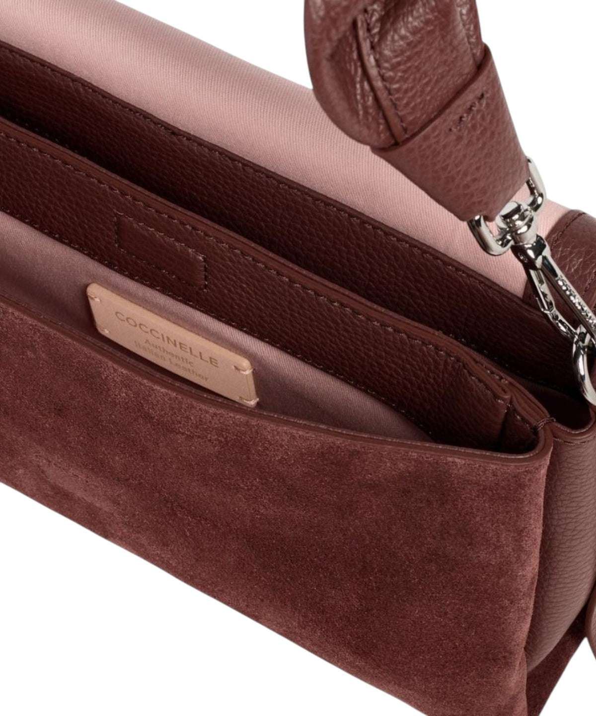 Coccinelle Boheme Small en daim et cuir avec bandoulière
