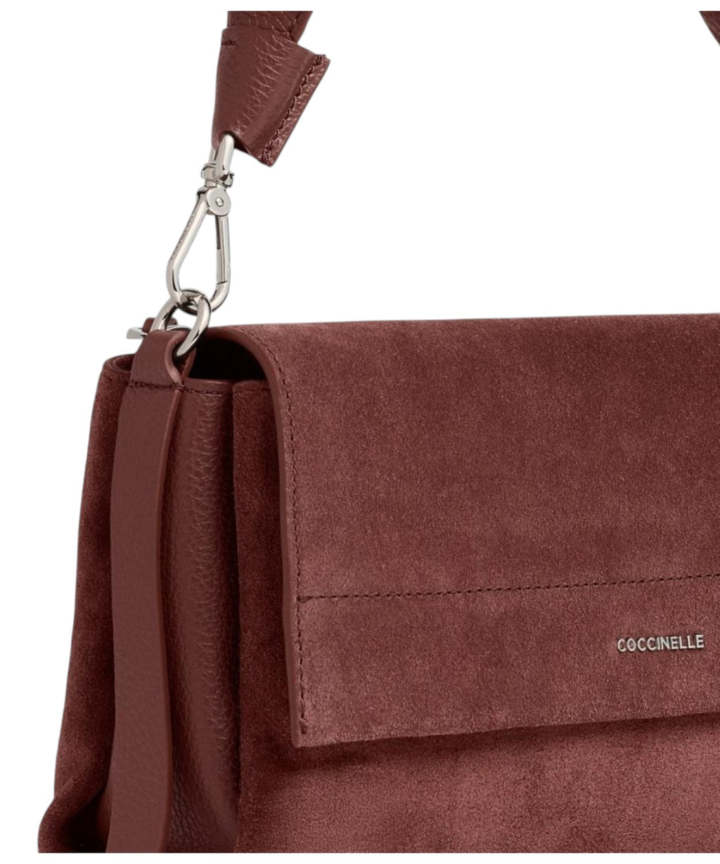 Coccinelle Boheme Small en daim et cuir avec bandoulière