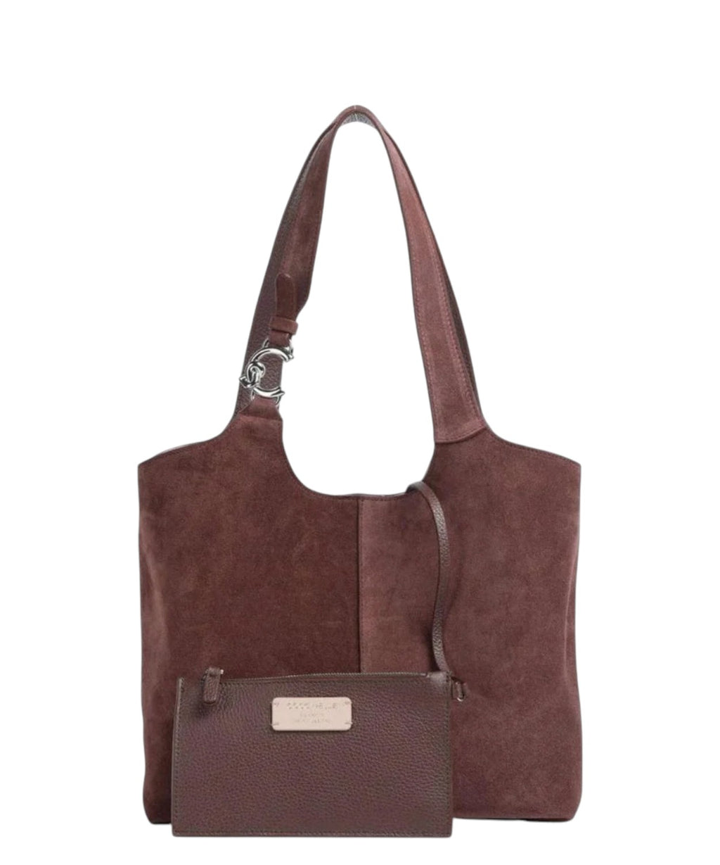 Sac porté épaule moyen C-Easy en daim Coccinelle