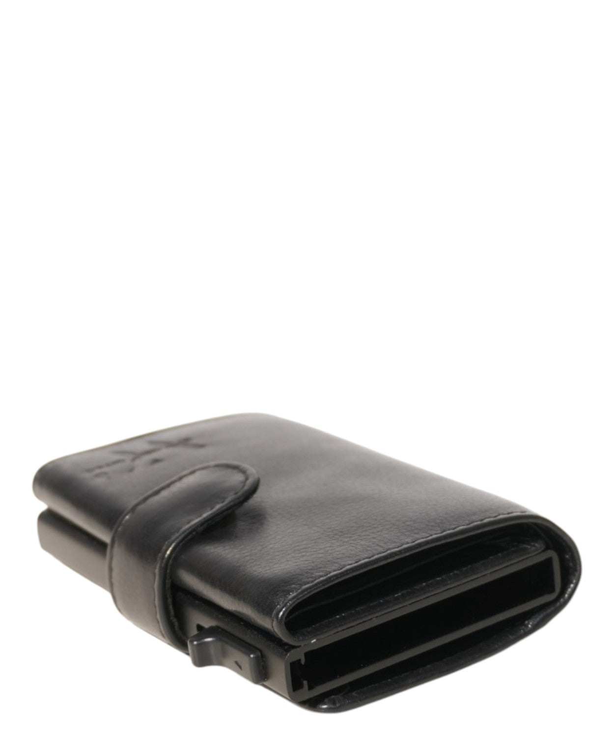 Portefeuille homme en cuir avec mécanisme pop-up et fermeture éclair