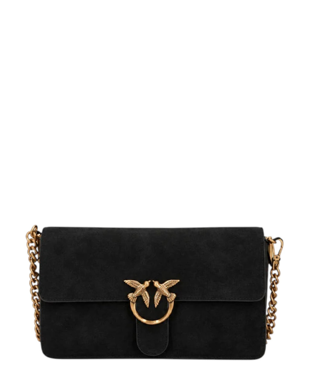 Sac Pinko Love One Slouchy S en daim porté épaule