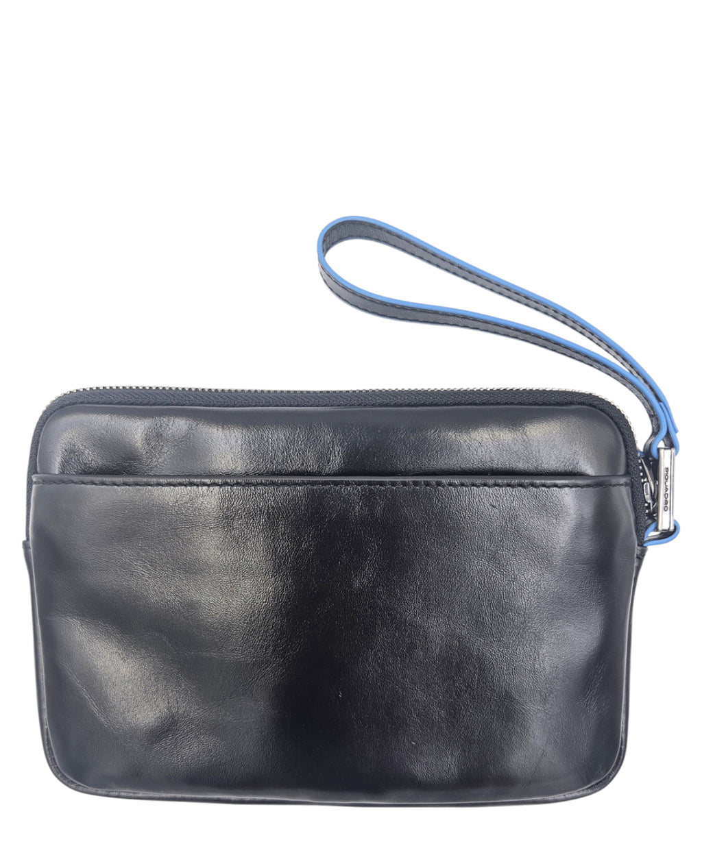 Pochette Piquadro Blue Square en cuir