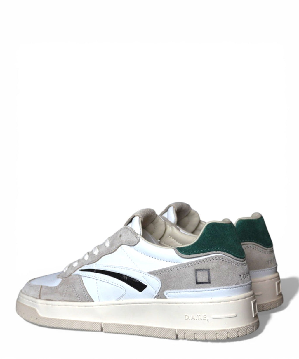 Sneakers D.A.T.E. Torneo Pure Calf BLANC-VERT
