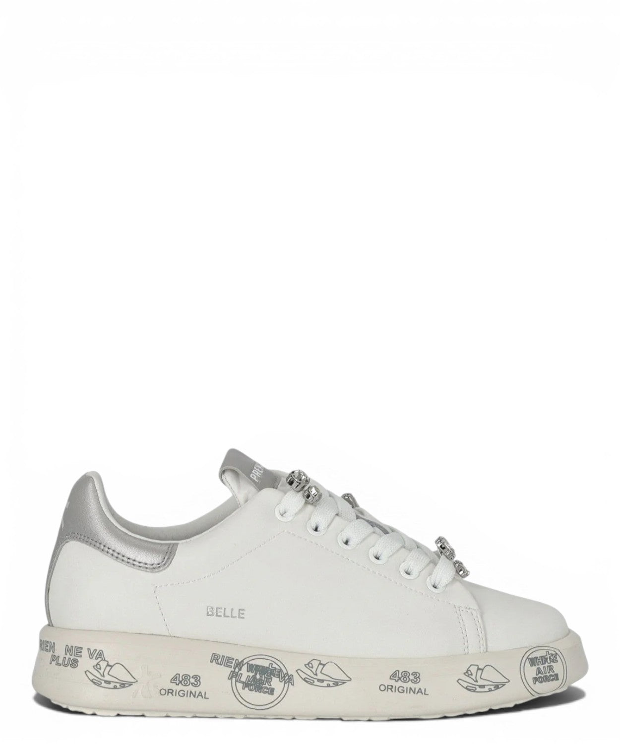 Sneaker Premiata Belle 7447K en cuir avec strass