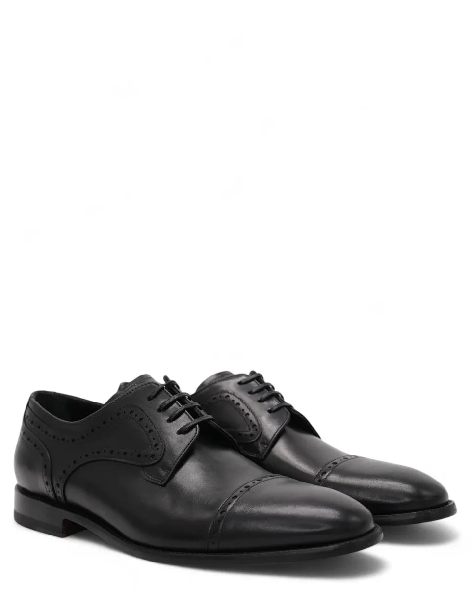 Scarpe Derby in Vitello Nero-Graziano Salvatelli-Stringate-Vittorio Citro Boutique