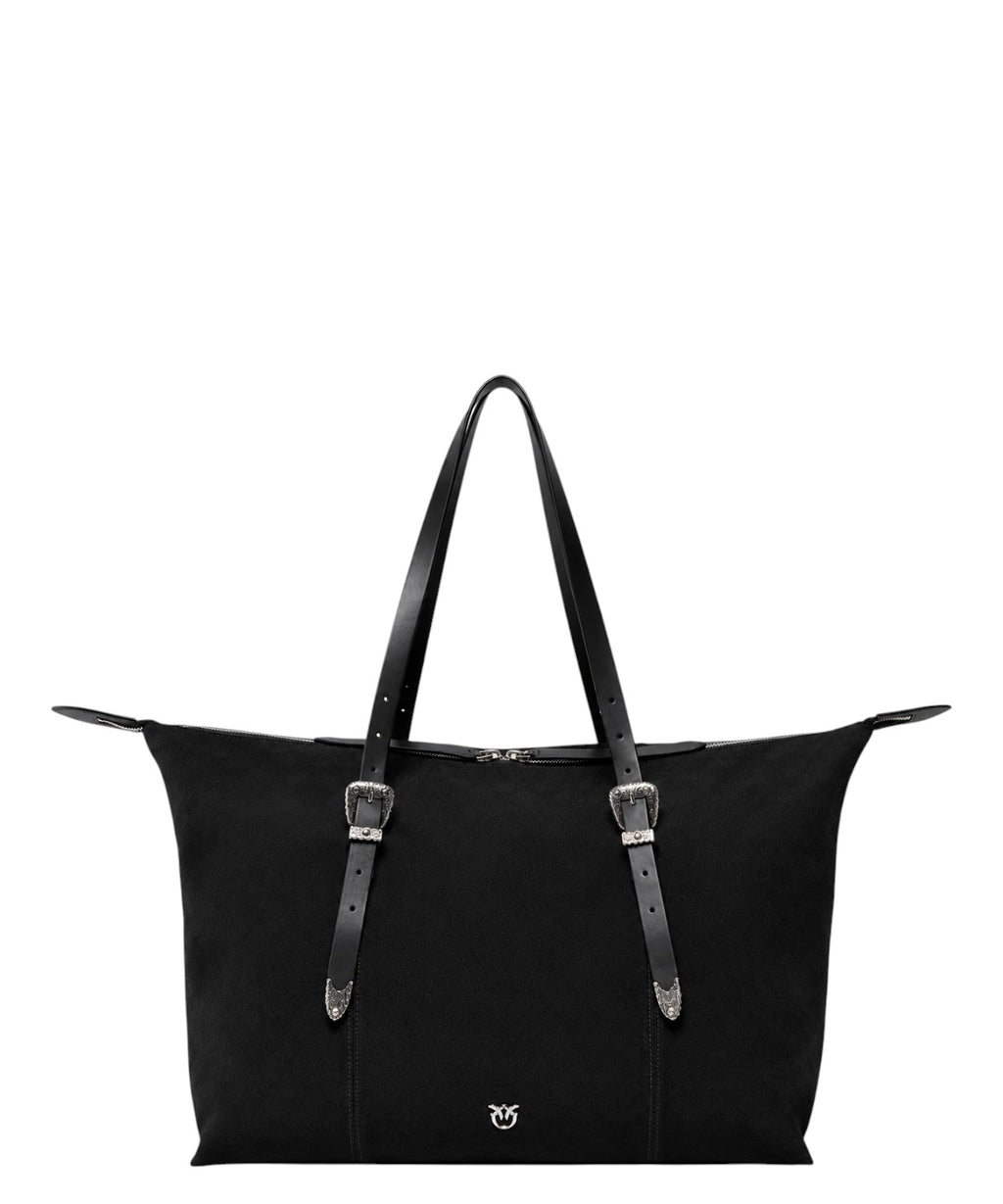 Sac cabas Pinko en daim avec détails d’inspiration texane
