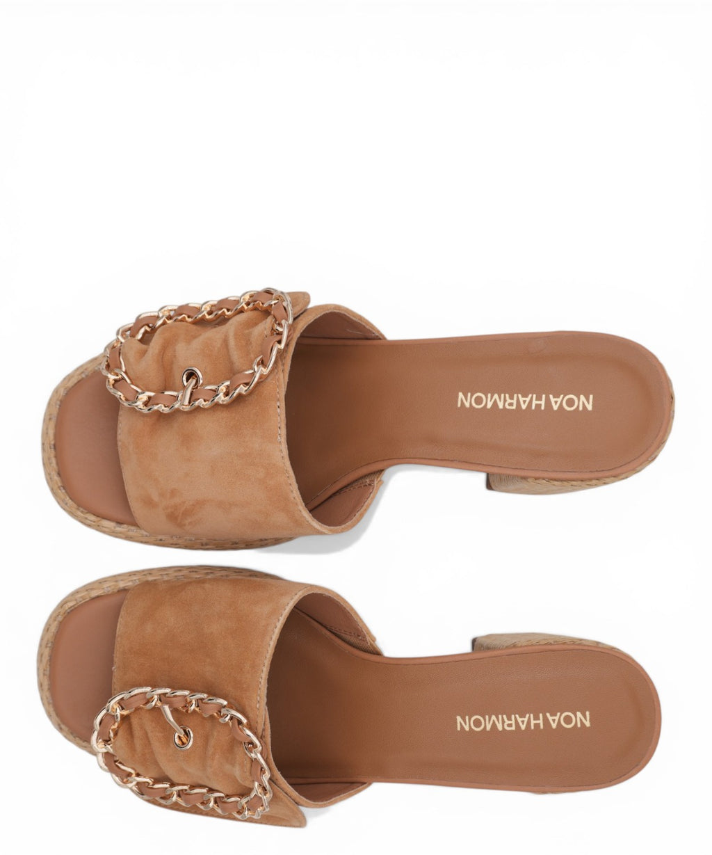 Mules femme en daim talon bois Cielo Noa Harmon