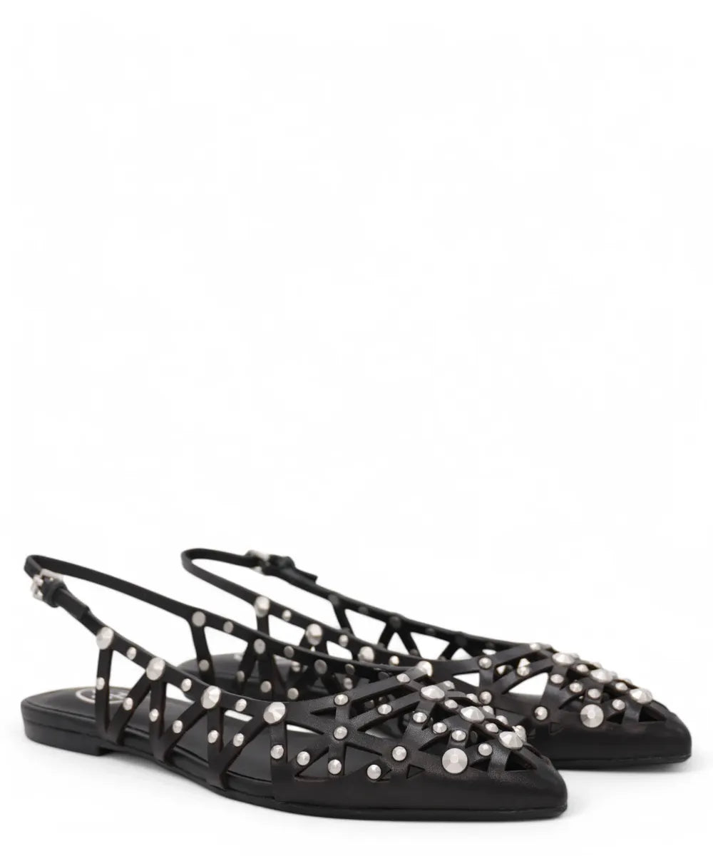 Bazaar Ballerine Slingback in Pelle con Borchie-ASH-Ballerine-Vittorio Citro Boutique