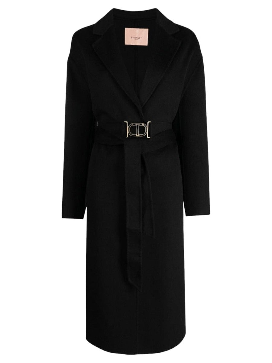Cappotto con cintura-Twinset-Cappotti-Vittorio Citro Boutique