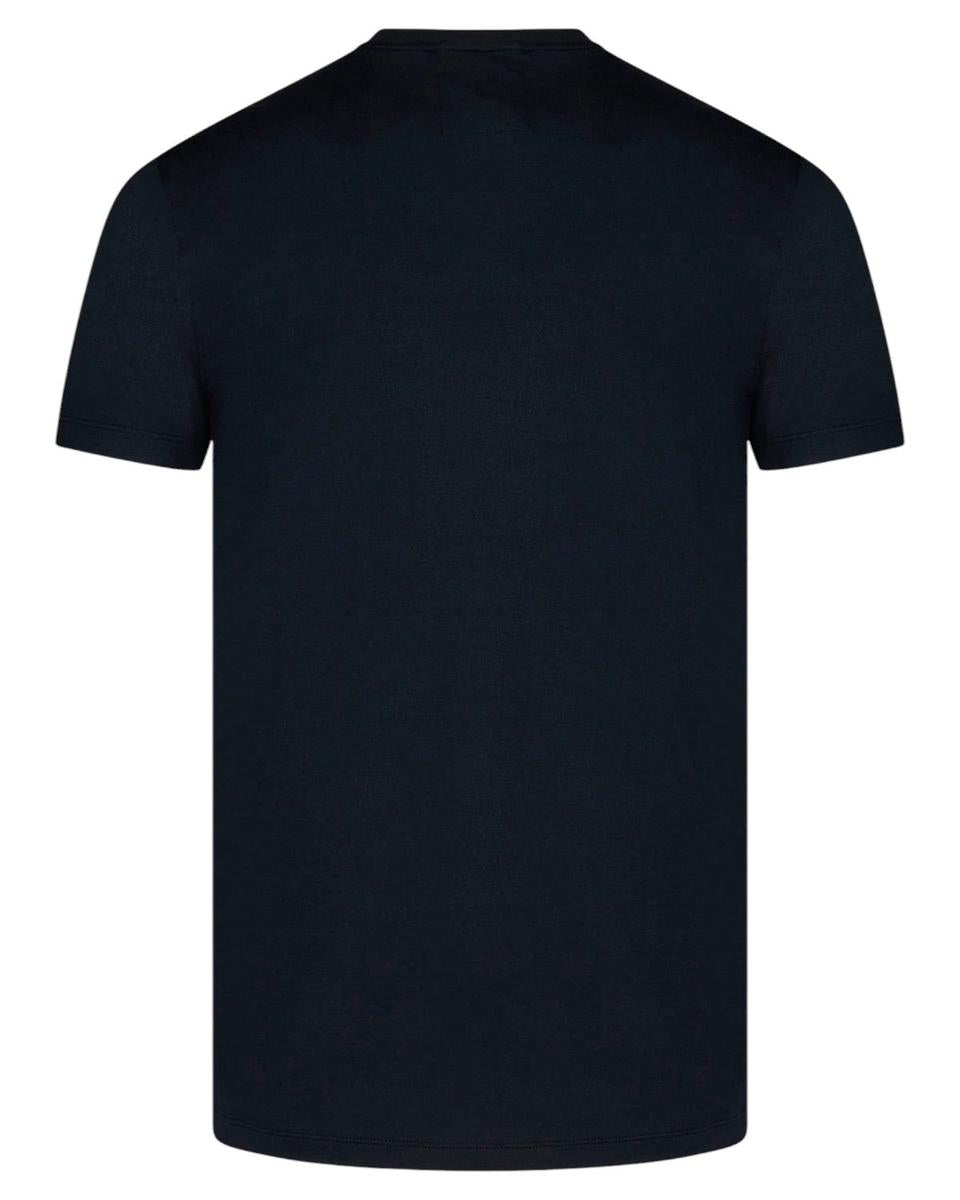 T-shirt in jersey stretch di viscosa con logo Aquila sul fondo.-T-shirt-Emporio Armani-Vittorio Citro Boutique