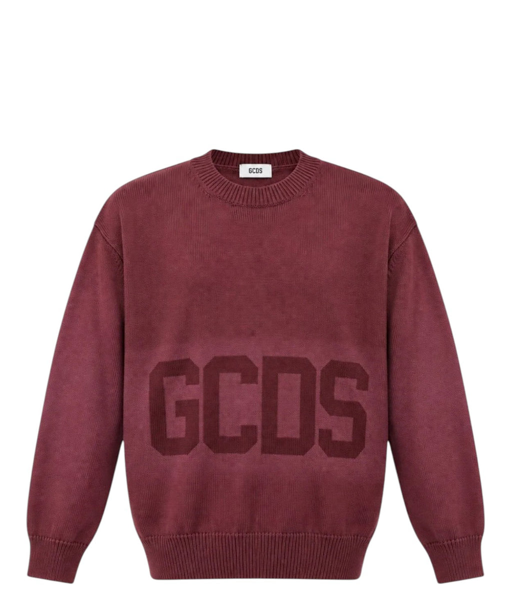Pull GCDS à col rond avec maxi logo