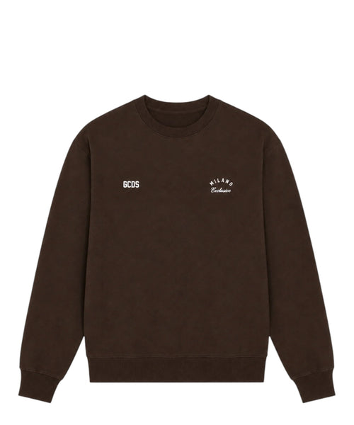 Sweat-shirt GCDS à col rond avec logo à bandes au dos
