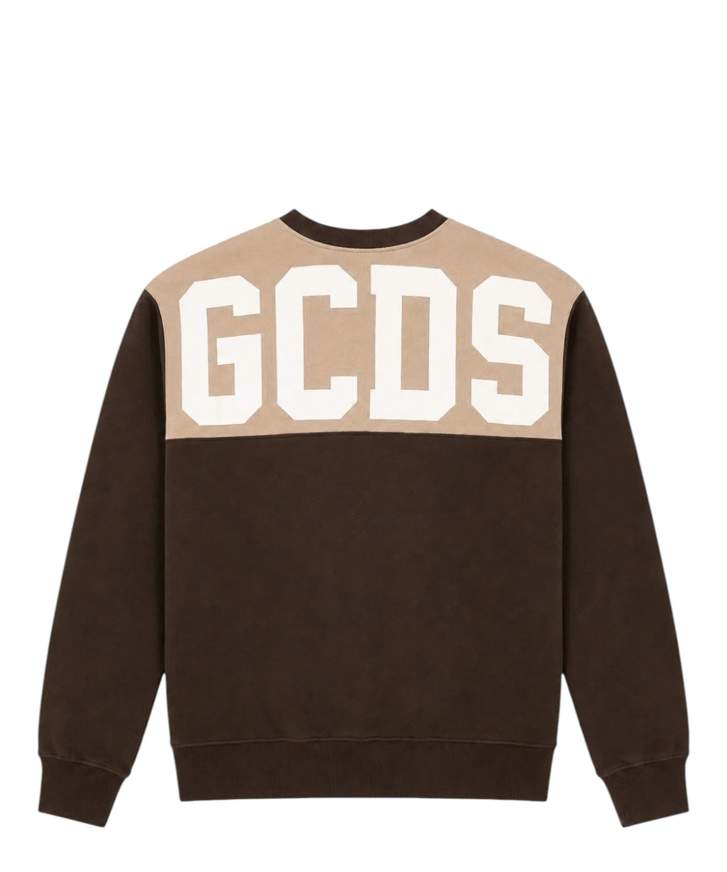 Sweat-shirt GCDS à col rond avec logo à bandes au dos