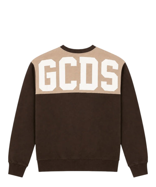 Sweat-shirt GCDS à col rond avec logo à bandes au dos