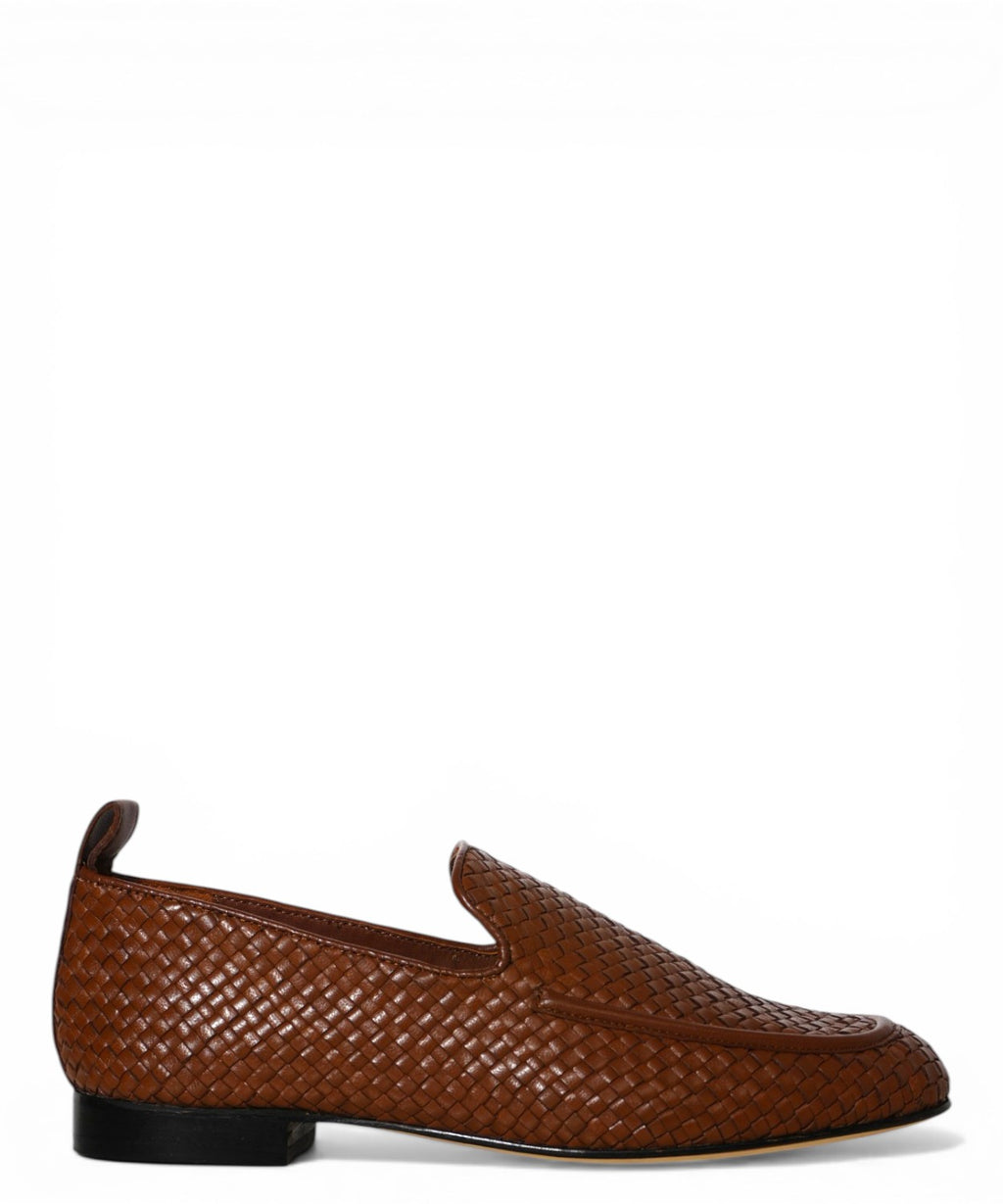 Mocassins Femme Cuir Tressé JVAM