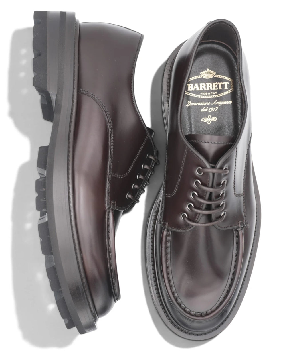 Stringata Uomo Barrett con Pelle Polished Ebano