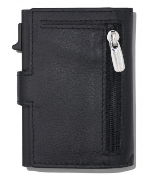 Portefeuille Homme Cuir RFID Compact avec Zip et Glissière