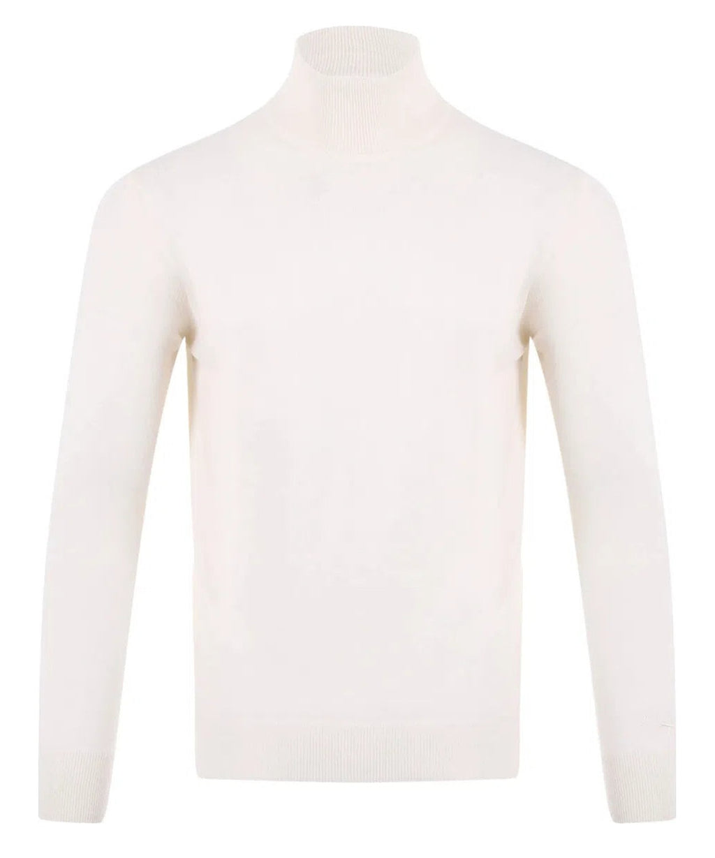 Maglione Dolcevita Bond in Misto Cashmere Bianco-Mc2 Saint Barth-Maglieria-Vittorio Citro Boutique