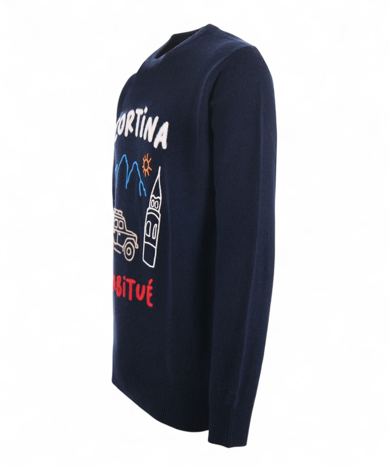 Maglione Heron in misto cashmere con ricamo Cortina-Mc2 Saint Barth-Maglieria-Vittorio Citro Boutique