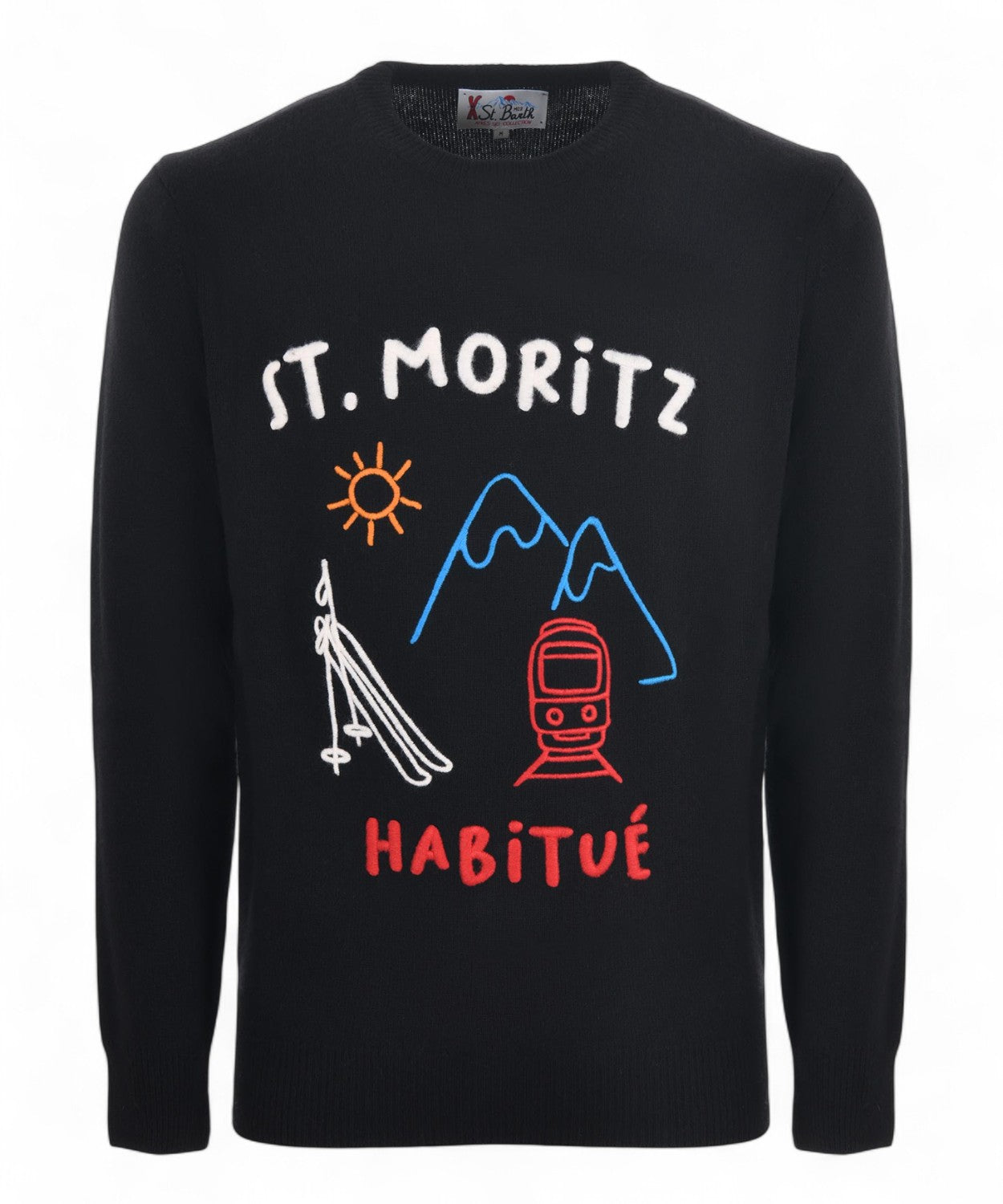 Maglione Heron in misto cashmere con ricamo St. Moritz-Mc2 Saint Barth-Maglieria-Vittorio Citro Boutique