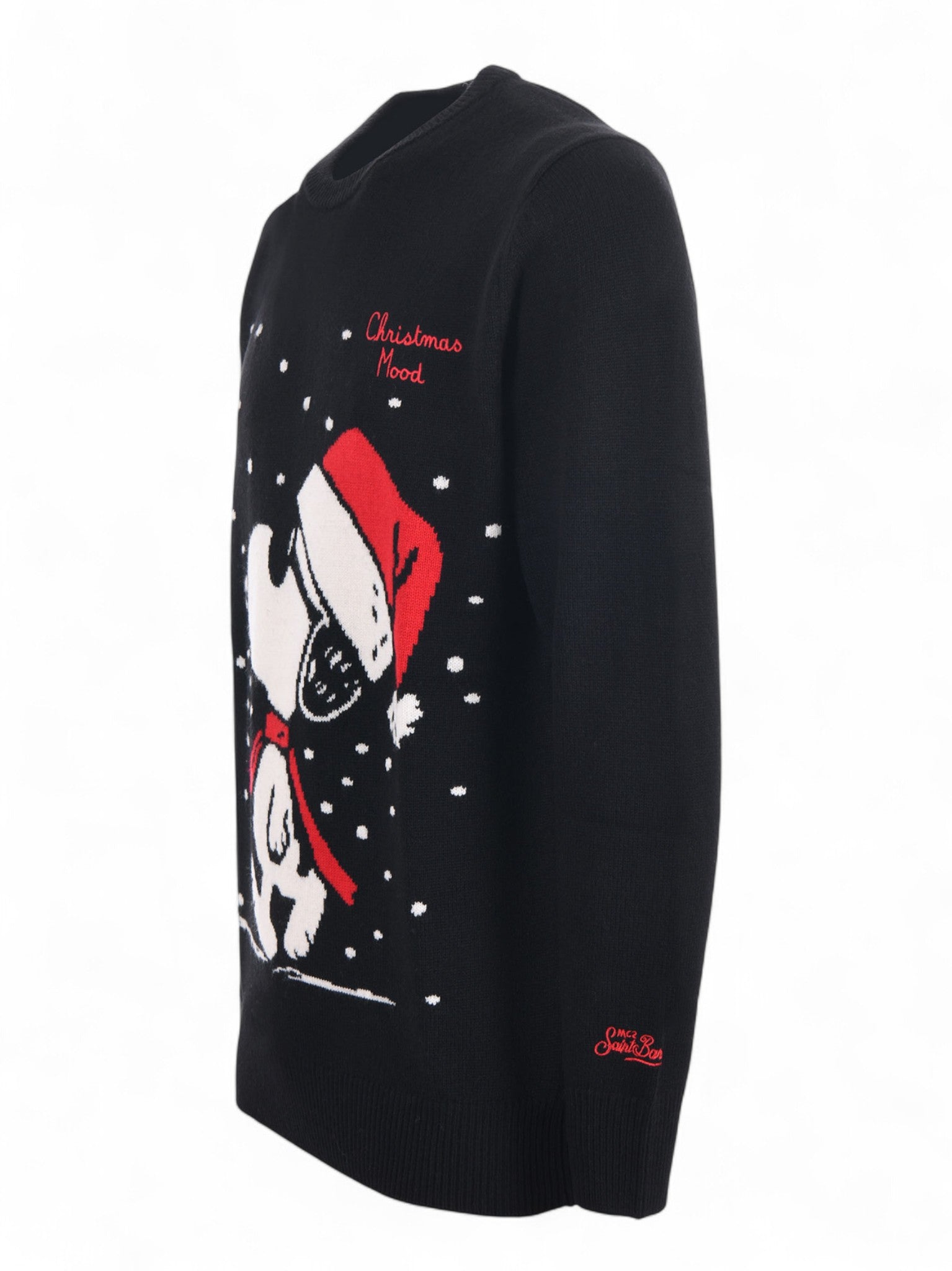Maglione Heron in misto cashmere con ricamo Snoopy Xmas-Mc2 Saint Barth-Maglieria-Vittorio Citro Boutique