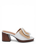 Mules femme talon bois Noa Harmon avec boucle tressée