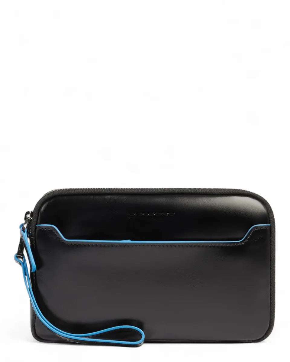 Pochette Blue Square in pelle con 3 scomparti-Piquadro-Pochette-Vittorio Citro Boutique