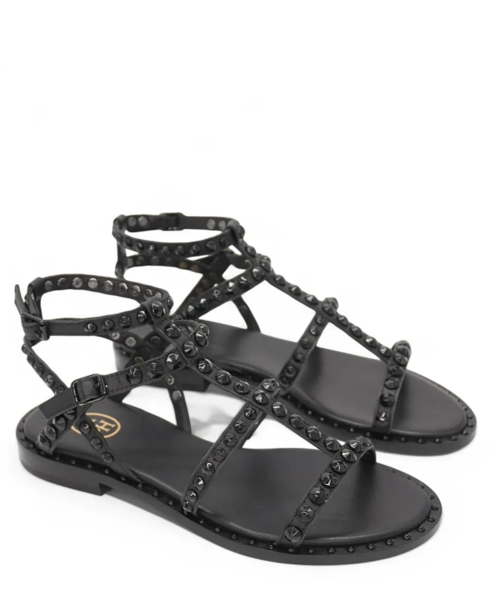 Sandali Precious Bis in Pelle con Borchie e Doppia Fibbia-ASH-Sandali-Vittorio Citro Boutique